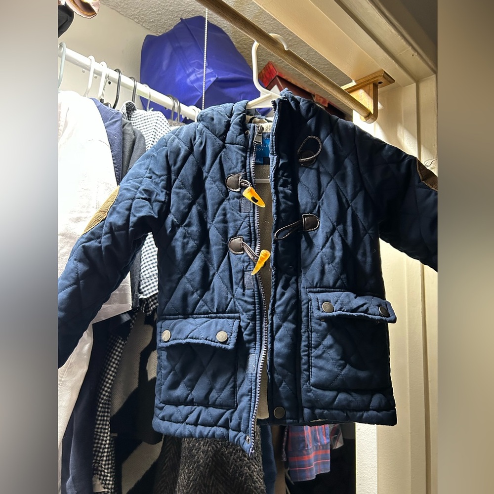Perry Ellis Kids Navy Quilted Puffer Jacket
